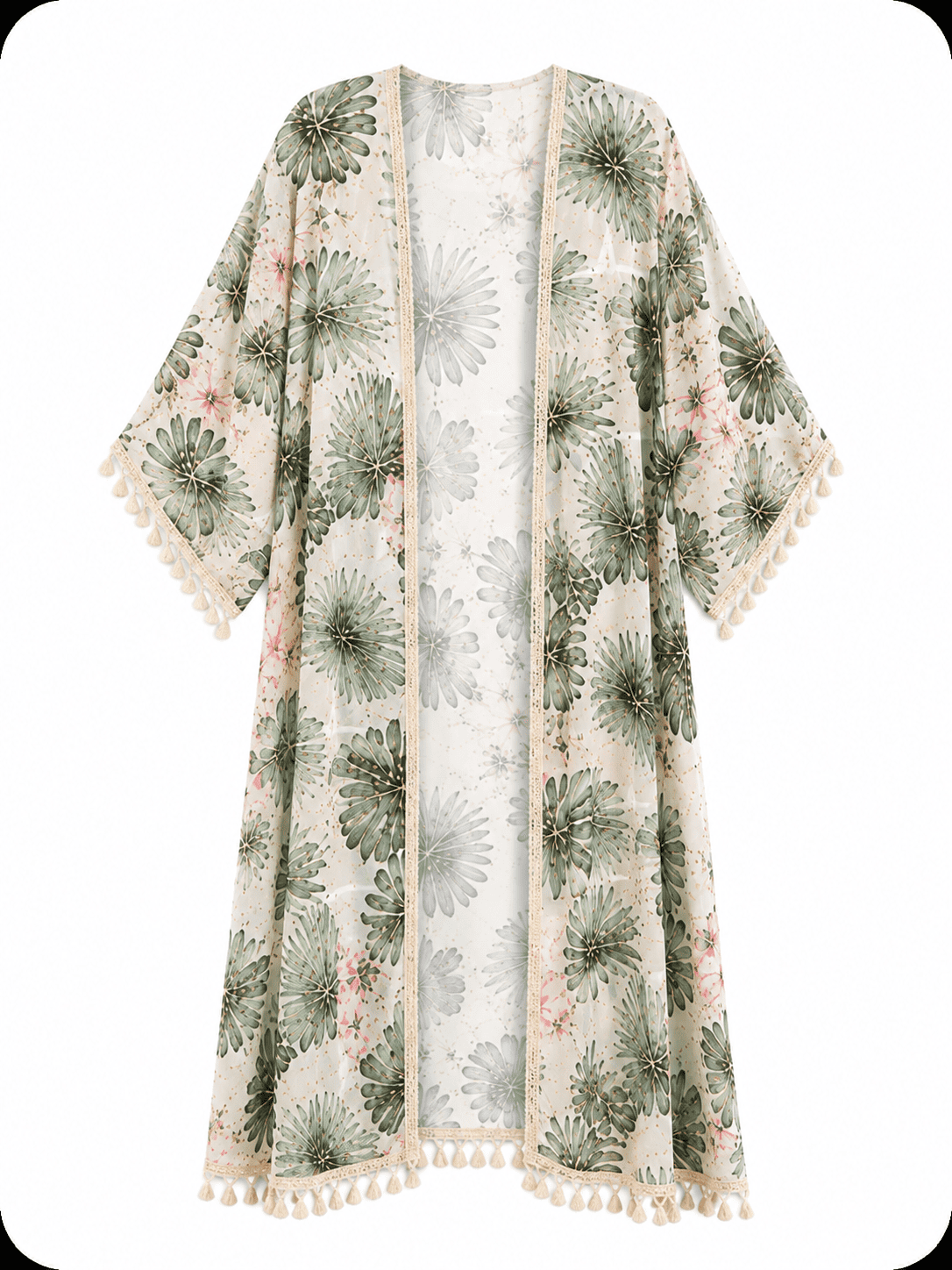 Tropical Breeze Floral Beach Kimono - Image 9