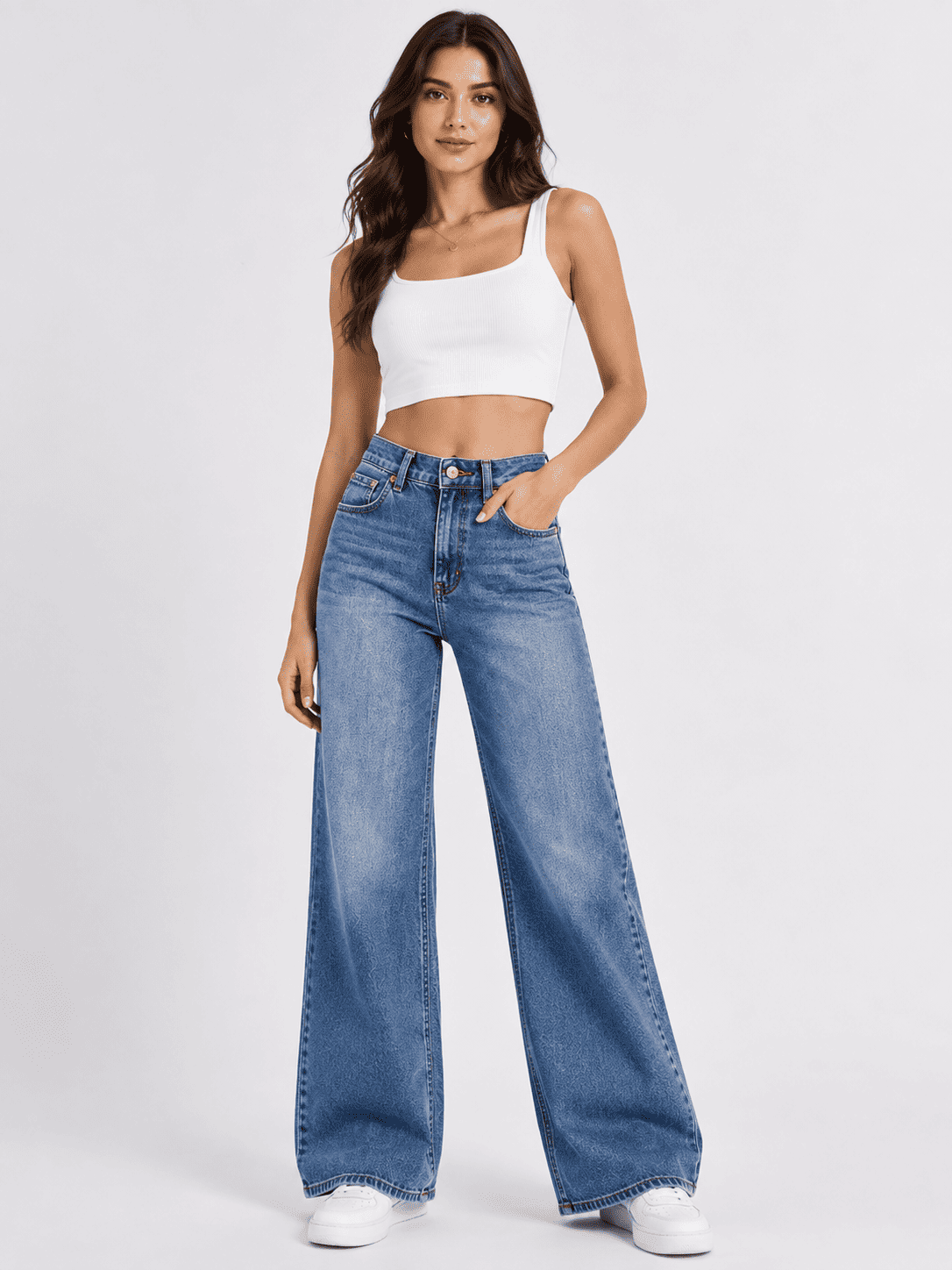 TwistHer Wide-Leg Jeans