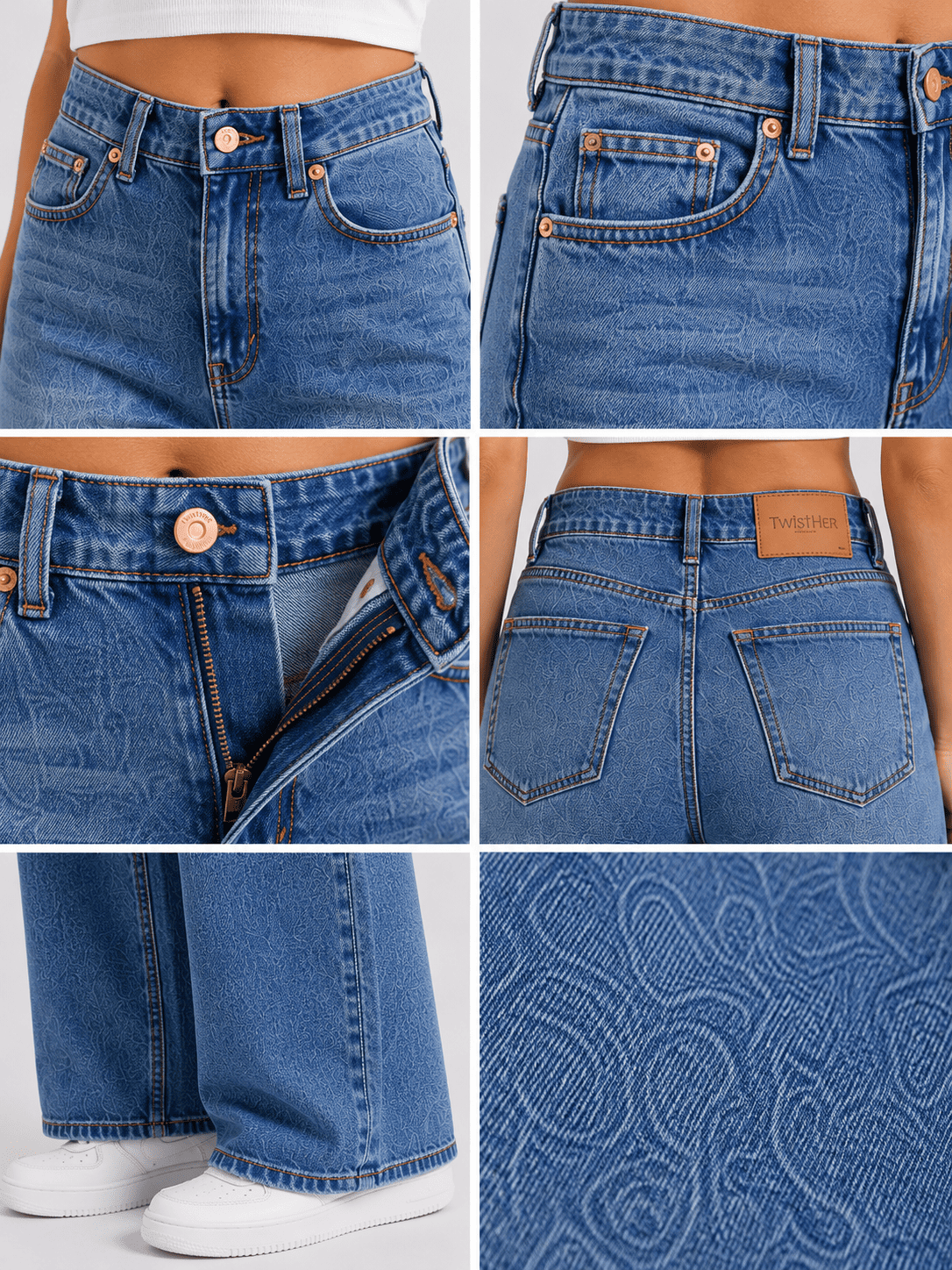 TwistHer Wide-Leg Jeans - Image 15
